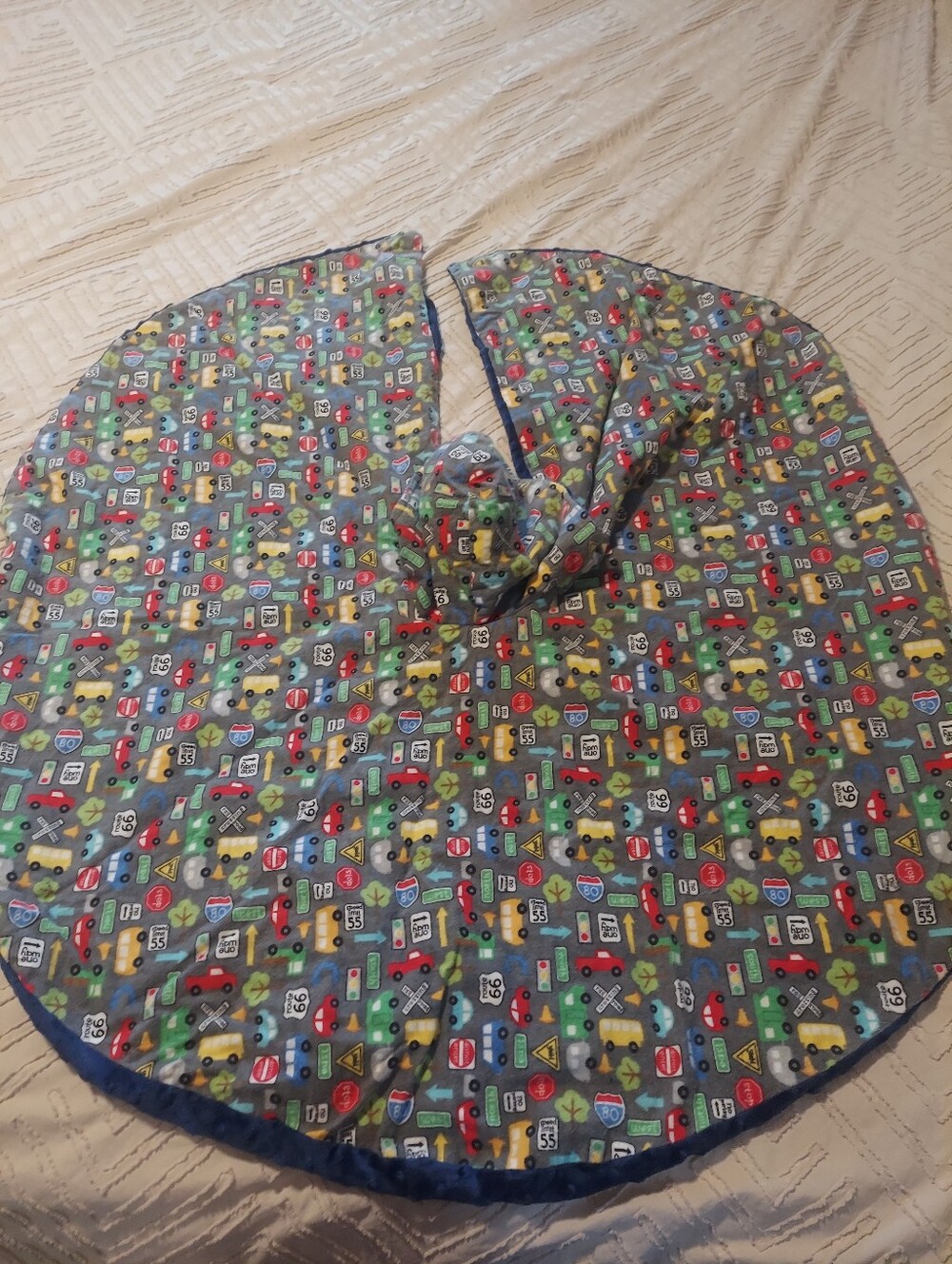 Handmade Toddler Car Poncho Blanket Reversible Fleece Minky Transportation
